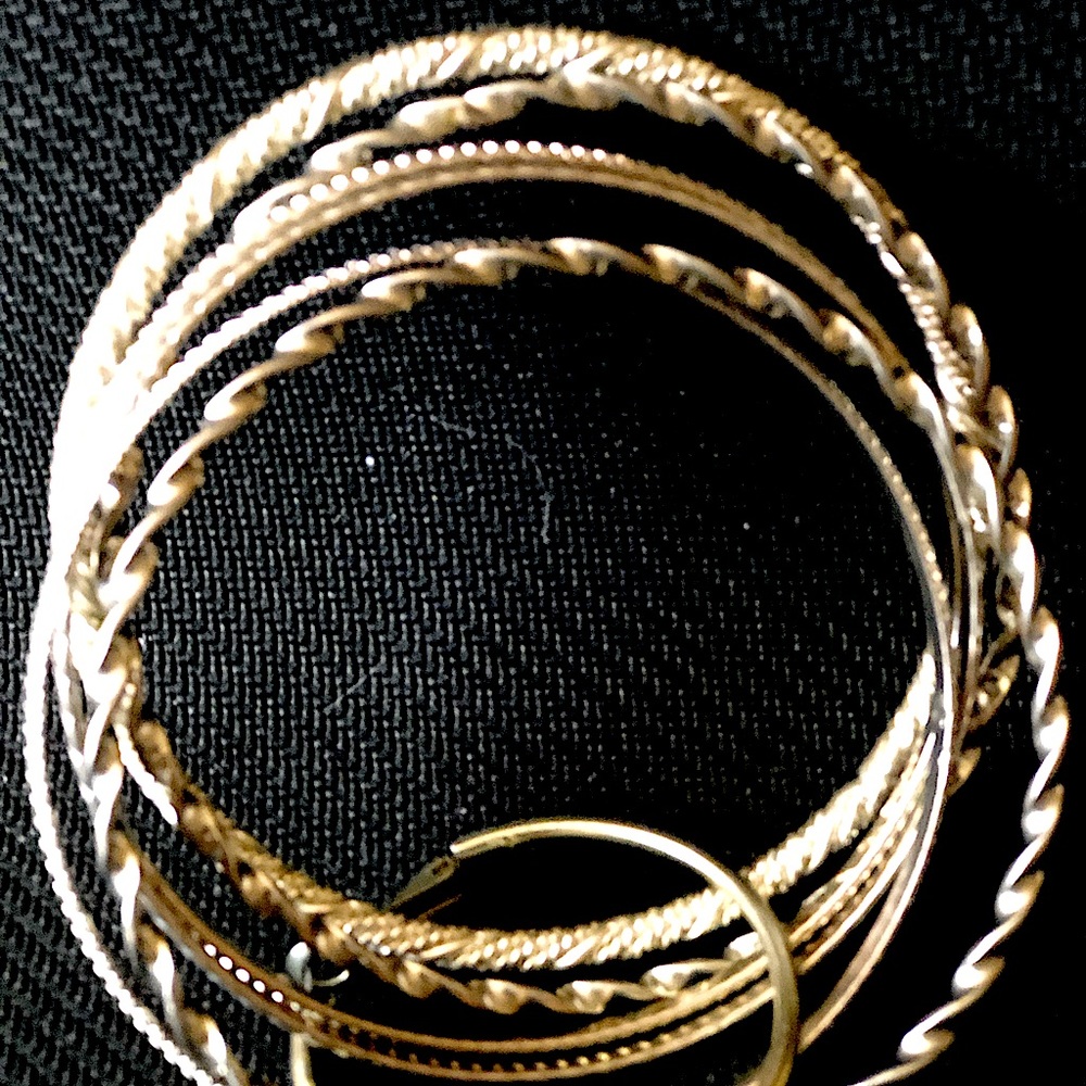 Silver Bangle Bracelets - image 1